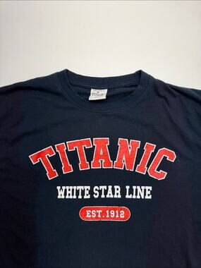 TITANIC White Star Line Men’s XL Blue T-shirt